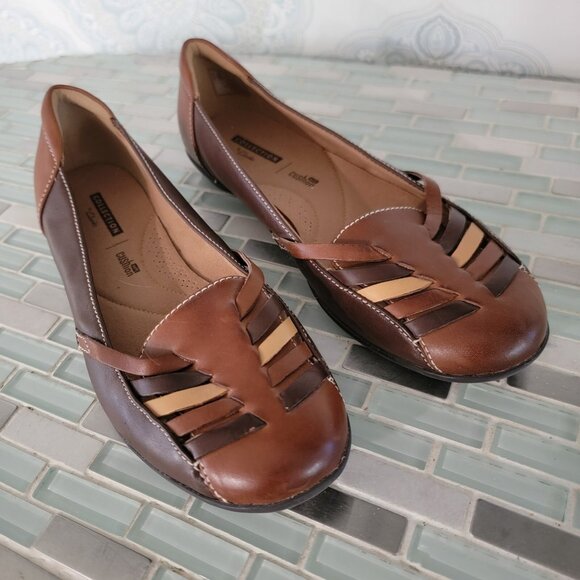 Clarks Shoes - Clarks Loafer Gracelin Gemma Flat Brown Multicolor Leather 7 1/2 M US‎ 5 UK Boho